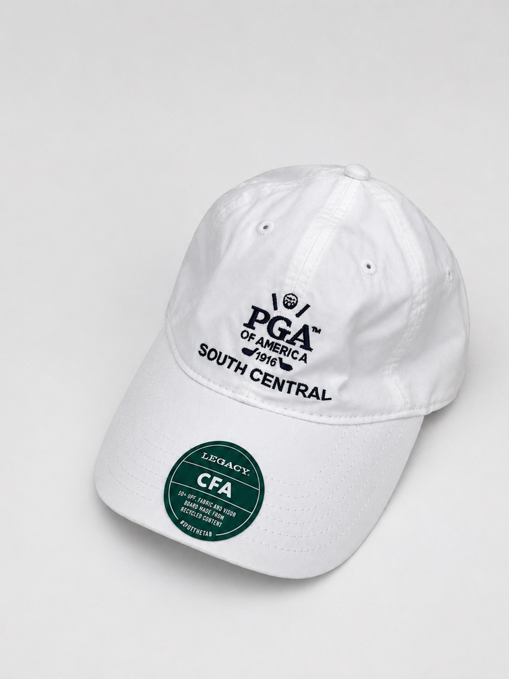 Legacy Athletic PGA of America South Central White Golf Dad Hat Adjustable New